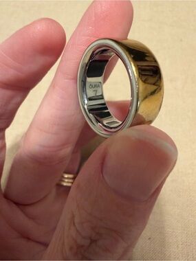 Oura Two-Tone Wide Band Ring in Gold and Silver